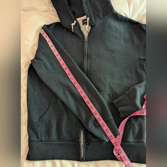 Men's J.Crew Zip Up Hoodie Navy Blue size M - Picture 2 of 6